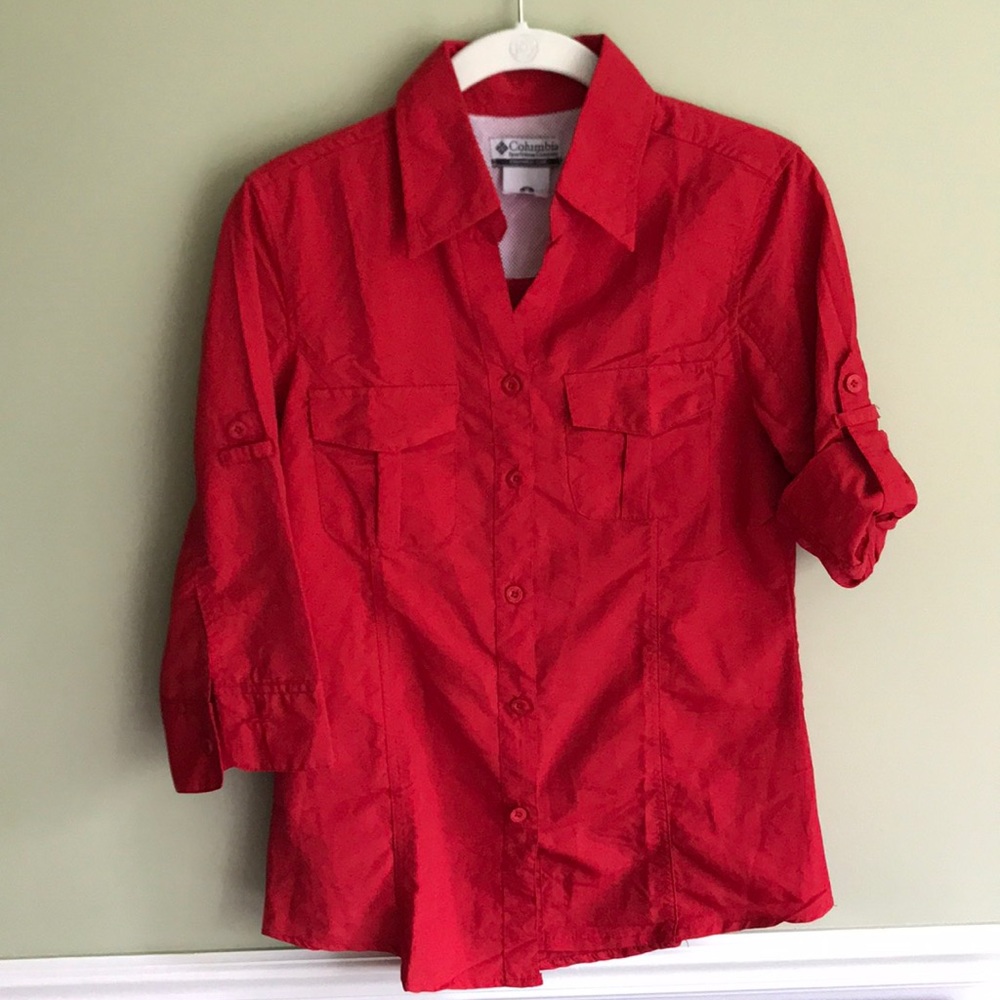 NWOT COLUMBIA PFG 3/4 sleeve button down shirt